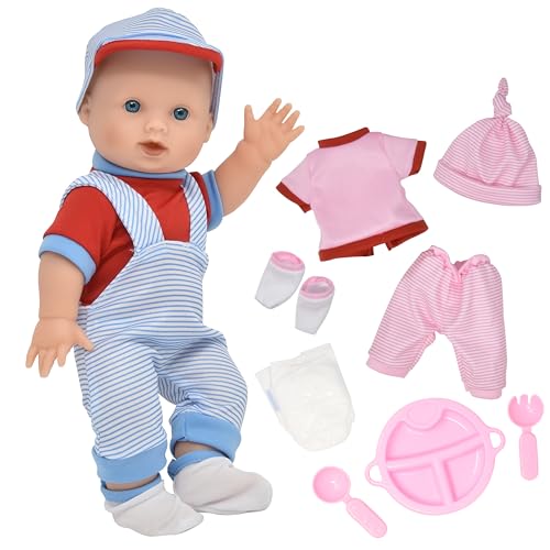 Realistic Baby Doll with Clothes and Accessories for Girls and Boys, 12