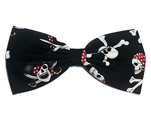 Special Prints Hairbows- Music Notes, Houndstooth,argyle, Nascar, Cammo (Pirate Skull and Bones, Barrette)