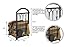 Lizh Metalwork Fireplace Log Holder with Fireplace Tools, Wrought Iron Indoor Stove Accessories Firewood Rack Holder Lumber Storage Stacking Log Holder Log Bin with Tongs Shovel Poker and Brush