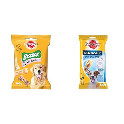 Pedigree Seti | Köpekler İçin Biscrok Ödül Bisküvisi, 200 Gr x1 + Köpekler İçin Dentastix Ödül Maması, 110 Gr x1