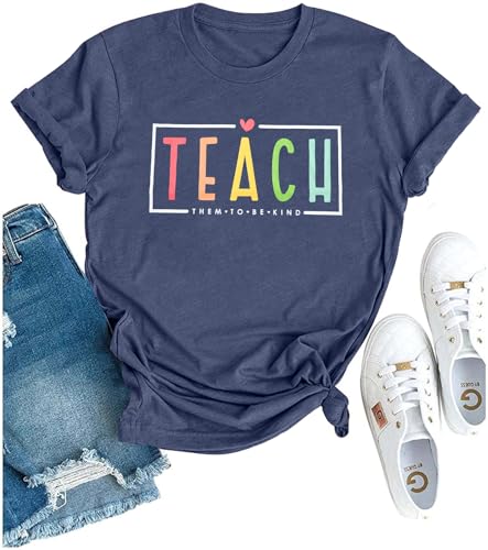 Teacher Shirt Women Teach Them to Be Kind T Shirt...