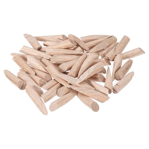 QUARKZMAN 50Pcs Bouchon pour Trou de Poche, 9.5mm Bouchon en Bois Massif pour Gabarit de Trou de Poche Cheville en Bois pour Tables Chaises Armoires Bricolage Artisanat, Couleur Bois