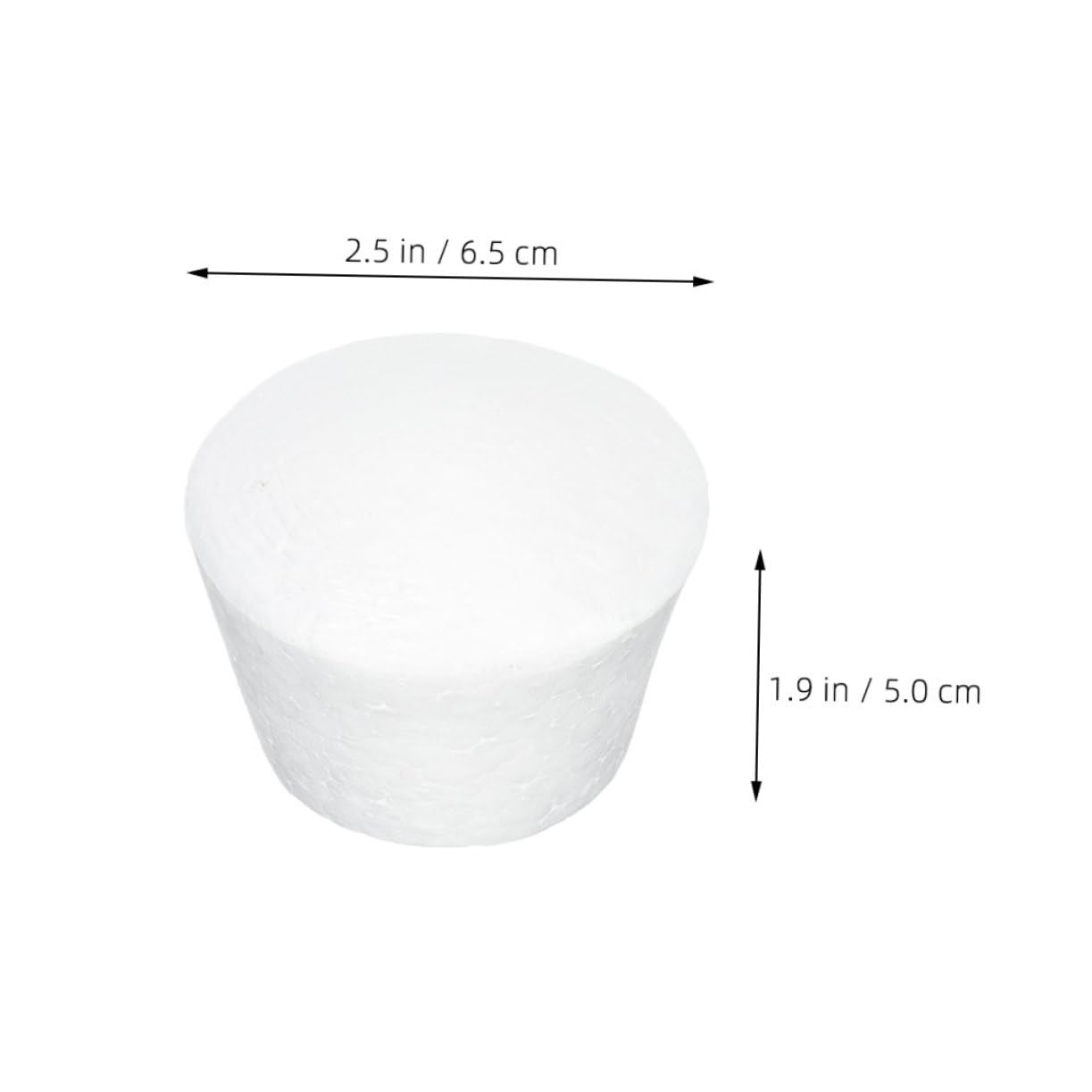 Modèle de Cupcake Simulé Dummy Cake en Mousse Blanc, 6 Pièces, Réutilisable, à Peindre, pour Décoration de Mariage et DIY