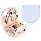 2 Pack Min Travel Sewing Kit,Portable Sewing Kit Box DIY Sewing Supplies Accessories with Threads Scissors Sewing Needles for Women, Mom, Traveler, Adults, Beginner