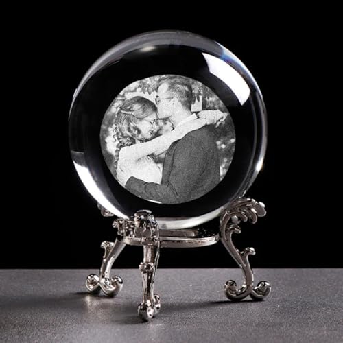 Glas-Fotokugel Personalisierte Kristallkugel.schneekugel Mit Foto,schneekugel Personalisiert. 2D...