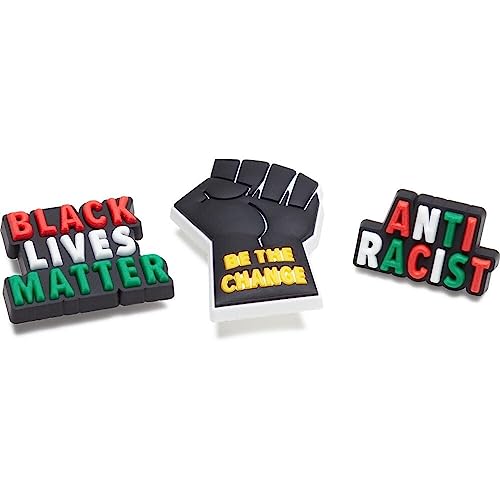 Crocs Jibbitz 3-Pack Shoe Charms | Jibbitz Black Lives Matter Small
