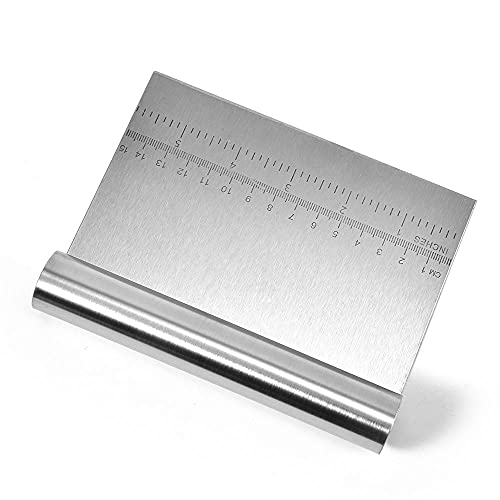 Espátula de Inox Para Confeitar, Cortar Massas e Legumes, Raspar, Com Régua Medidora de 15Cm Espátul