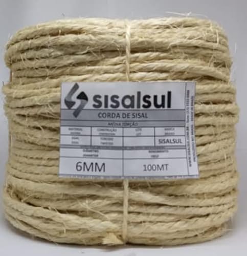 Corda Sisal 6mm x 100 metros - SISALSUL