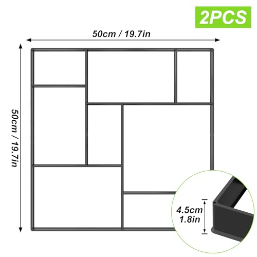 Miniatura 2 de Fivmen 2 Moldes Para Pavimento, Molde Para Pavimento, 8 Cámaras, Diy Jardín, Hormigón, Encofrado, Adoquines, Pintura De Plástico, Placas De Acera, Cuadrado 01