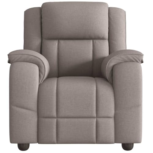 Fauteuil de massage inclinable de haute qualité en tissu résistant couleur taupe - 4