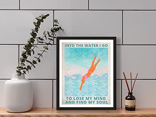Roxbury Row Beach Room Decor Aesthetic, Ocean Room Decor, Boho Beach Decor For Bedroom, Beach Wall Art, Beach House Decor, Beach Poster For Home, Swimming Summer Gifts For Women, Girls (8X10 Unframed) #TOP4