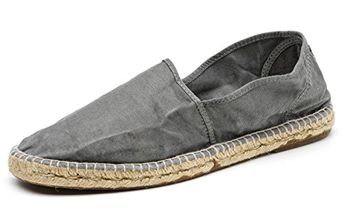 Natural World Eco – Alpargatas Veganas Yute de algodón orgánico - para Hombre - Color Gris - 325E