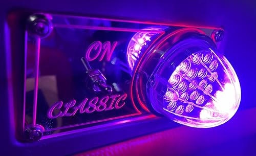 Freightliner Classic Dome Lights Plate Purple Led miniatura 3