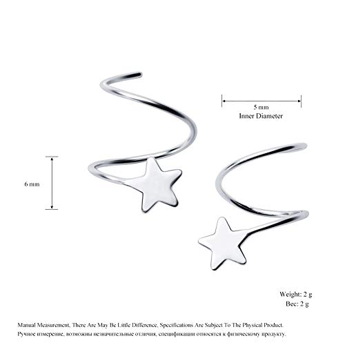 Boucles d'oreilles Studs Blancs 5 mm Argent 925 Solitaire