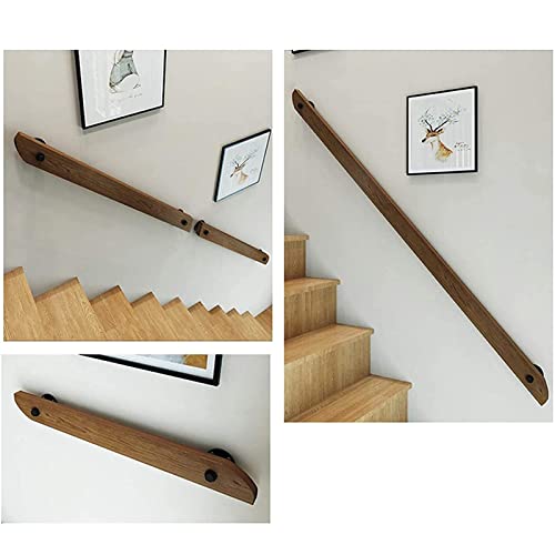Main courante kit complet garde-corps mural en bois de pin - 8