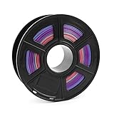 OTOT PLA Filament Rainbow 3D Printer pla spools,1.75mm Filament 2.2 LBS 1KG, Rainbow Multicolor