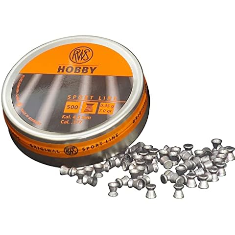 RWS Hobby .177 4.5mm Flat Head Pellets 177 Air Rifle Gun Pellets 500 Airgun Target Pest Control 213 64 06 Cover