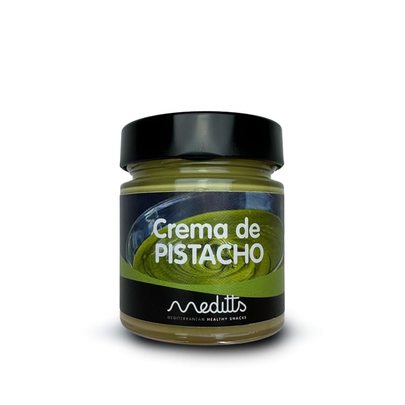 Meditts - Crema de Pistacho 15% 200 gr | Crema Natural Pistachos | Apta para Dieta Keto, Vegana y Vegetariana | Sin Conservantes | Rica en Proteínas y Fibra