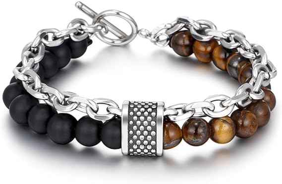 MEENAZ bracelet for men kada for men mens bracelet for boys kada silver bracelet for men chain bracelet beads bracelet for boys fashion hand bracelet beaded wrist band stylish accessories for men-619