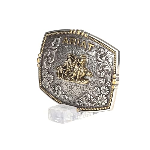 Hebilla rectangular Ariat con cordon de cuerda estilo rodeo unisex 4