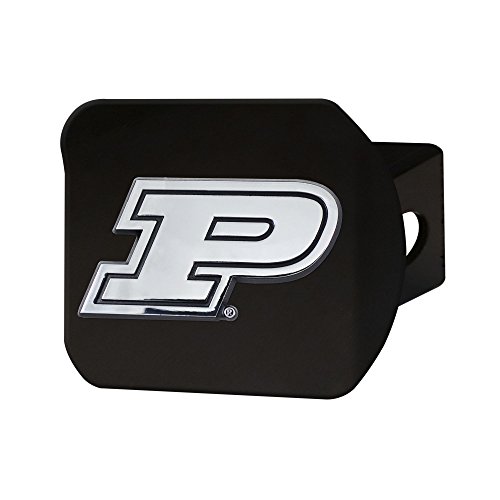 FANMATS 21327 Purdue Boilermakers Black Metal Hitch Cover with Metal Chrome 3D Emblem by FANMATS - Used condition - US$10.89