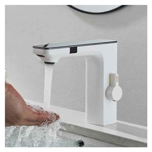 Robinet de lavabo gris pistolet pour une salle de bain connectée et design
