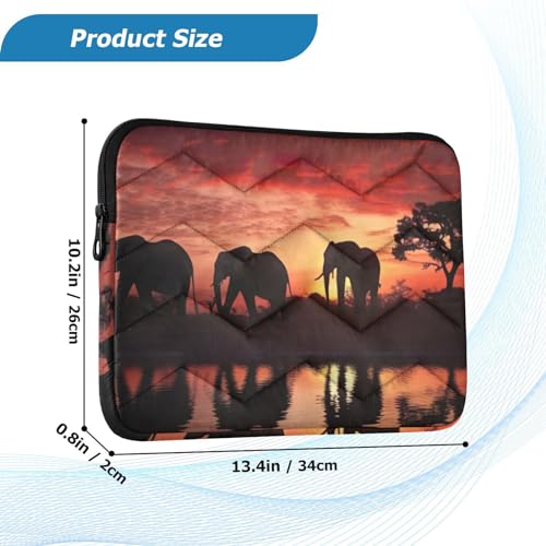 Funda para laptop 13-14 pulg impermeable con diseño elefantes miniatura 3