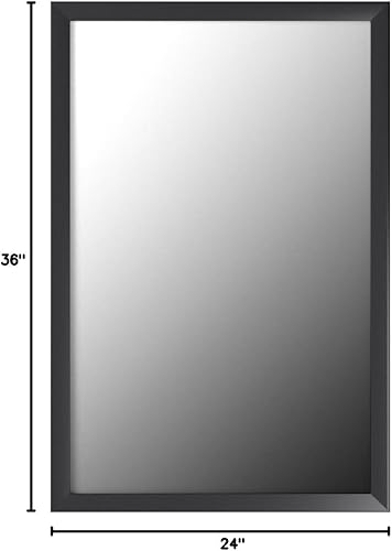 Miniatura 12 de Yaxa Basics - Espejo de pared rectangular Negro