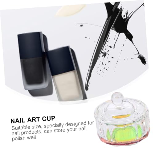 NOLITOY 2 piezas copa cristal para uñas acrílicas miniatura 7