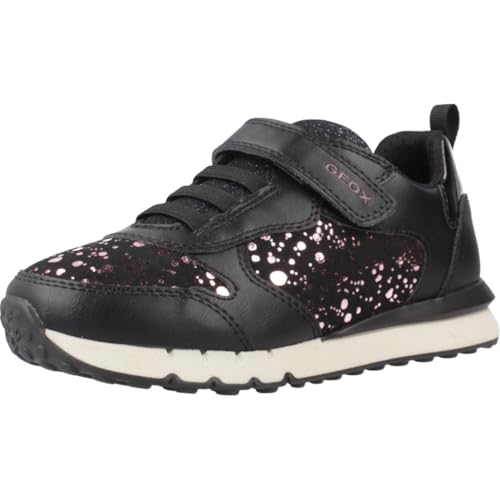 Geox J Fastics Girl, Scarpe da Ginnastica, Nero/Viola, 29 EU