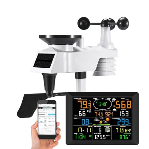 Amazon | Kurflo ウェザーステーション 気象観測機器 気象計 家庭用