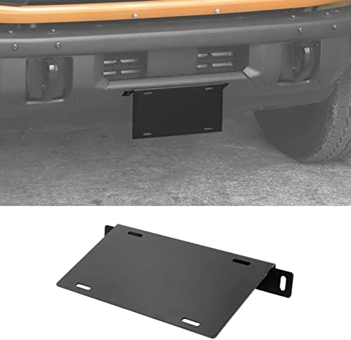 JeCar Front License Plate Bracket For Jeep Grand Cherokee 2004-2011 – Black ABS Mount - View #4