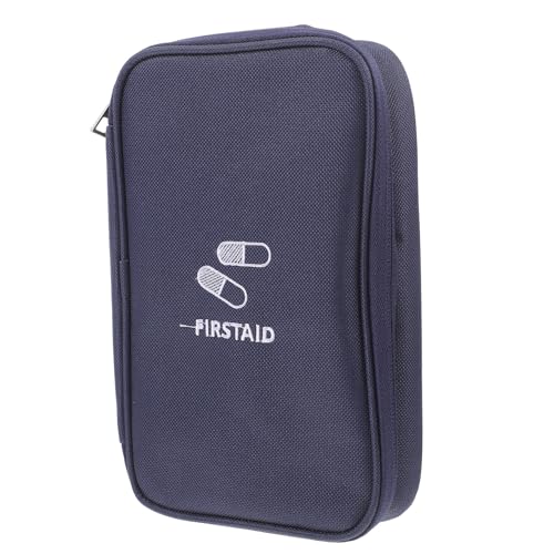 Genérico Bolsa de Vacía Grande de Oxford Azul Oscuro Neceser Portátil Cremallera para Medicamentos y Artículos Médicos Bolsa Médica para Viaje Camping y Uso Doméstico