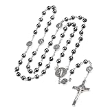 HDOYTXXM Collar clásico de perlas de ónix negro natural para atuendos diarios, Einheitsgröße, como se describe, como se describe