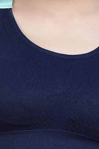 Image of Shoppy Villa Women's Seamless Padded Sports Bra, Racerback Gym Bra with Removable Pad