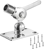 Heavy Duty High Strength 316 Stainless Steel Marine VHF Antenna Mounts, Adjustable Base Mounts Ratchet