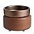 CANDLE WARMERS ETC 2-in-1 Candle and Fragrance Warmer for Warming Scented Candles or Wax Melts and Tarts with to Freshen Room, Golden Pewter Walnut
