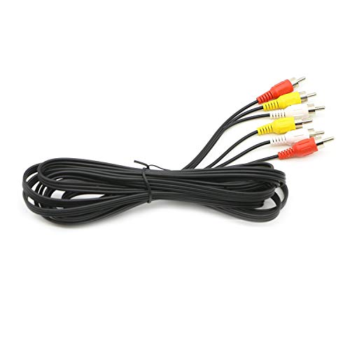 PASOW 3 RCA Cable Audio Video Composite Male to Male DVD Cable (6 Feet) for Television