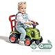 FALK - Traktor Claas - Grün - Silencer Räder - Lenkrad mit Hupe - Ergonomische Gehhilfe - 90% recycelter Kunststoff ab 12 Monaten - 312S