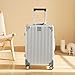 Quivora‌ 20 Inch Luggage with Cup Holder, 100% All Aluminum Suitcase, Zipperless Aluminum Luggage with TSA Locks, Cup Holder(Silver,20 inch)