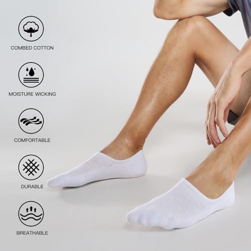 CS CELERSPORT 6/8 Pairs No Show Socks Men with Cushion Low Cut Invisible Non Slip Socks3