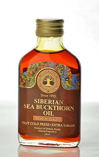 Siberian Sea Buckthorn Oil 100 Ml, Premium Quality, Natural, First Cold Press - 3.4 Fl Oz
