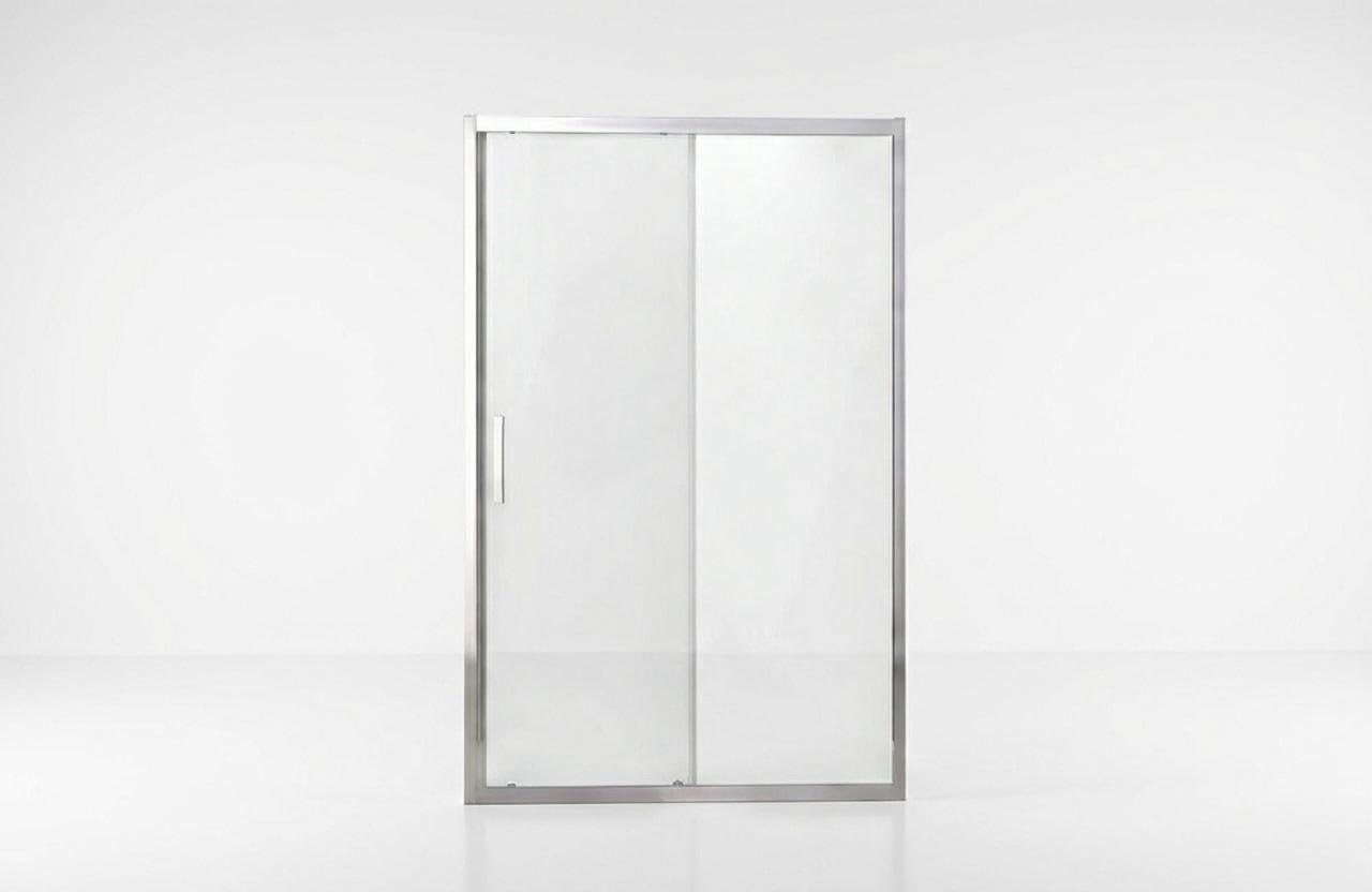 Box doccia a nicchia 165 cm porta scorrevole apertura laterale H195 cm ALBA Cromato