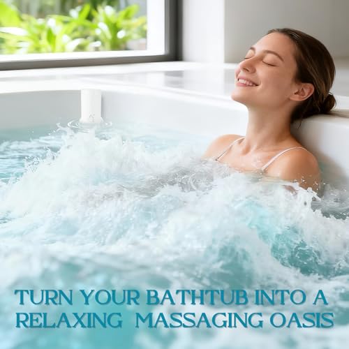 EVINYEP Bath Jet Spa, Rechargeable Bath Jet/Bubble Maker Delivering 65kPa Massage Intensity, Cordless Portable Bathtub Accessories with Adjustable Speed, Bathtub Jets for Home Spa, Relaxing (White) - Image 3