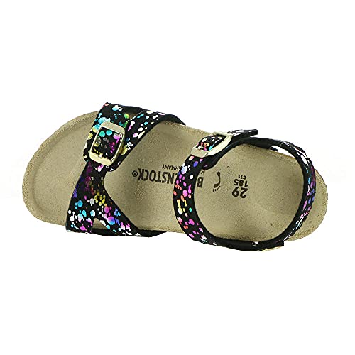 Birkenstock Kids Rio Kid Confetti Black Microfibre 30 N EU Kids 12-12.5 US2