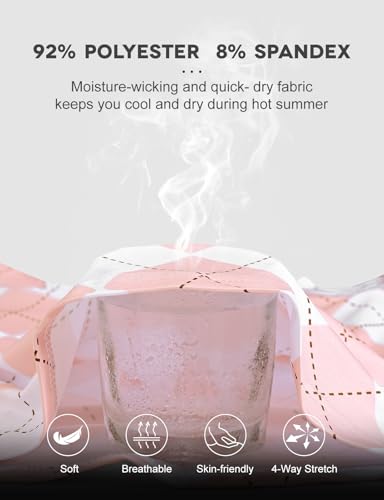 بي جوواتو قمصان بولو للنساء باكمام قصيرة وقبة V وقبة V للحماية من الاشعة فوق البنفسجية وقصة جافة، لون زهري سالمون ارجيل، مقاس S