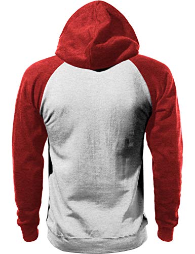Hat and Beyond Mens Heavyweight Pullover Active Sweater Raglan Hoodie Sweatshirt3