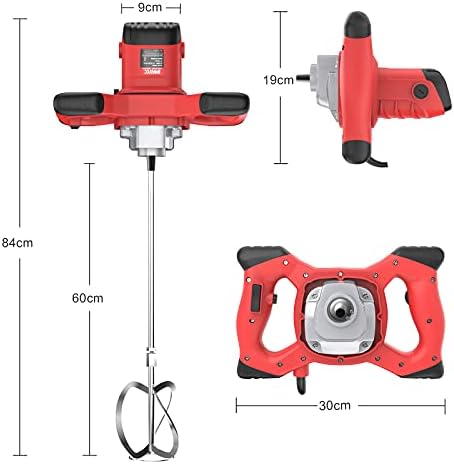 Bild 5 - 2100W Rührwerk M14 IMAYCC Mörtelrührer Elektrischer Beton Mischer Mörtelmischer Ergonomisch Mit 6-Gang- Drehzahlregulierung Rührer Elektrisch Für Bitumen Zementschlam