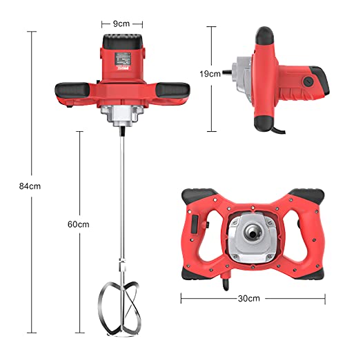 IMAYCC Portable Concrete Cement Mixer 2100W Electric Paddle Mixer Adjustable 6 Speed Handheld Plaster Grout Paint Thinset Mortar Paddle Mixer Drill Mixer Stirring Tool 6 IMAYCC Portable Concrete Cement Mixer 2100W Electric Paddle Mixer Adjustable 6 Speed Handheld Plaster Grout Paint Thinset Mortar Paddle Mixer Drill Mixer Stirring Tool - Image 6