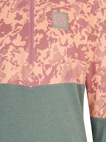 Ziener Kinder JARPS Skipullover, Skirolli, Funktions-Shirt | warm, elastisch, Recycled, Rose Blossom camo, 176